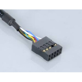 Akasa EXAUDI-40 cable de audio 0,4 m Negro