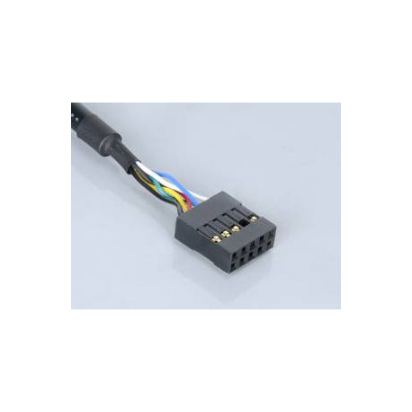 Akasa EXAUDI-40 cable de audio 0,4 m Negro