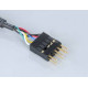 Akasa EXAUDI-40 cable de audio 0,4 m Negro