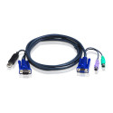 Aten 2L5502UP 1.8m Negro cable para video, teclado y ratón (kvm)