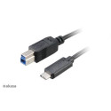 Akasa USB A/B, 100cm cable USB USB 3.2 Gen 2 (3.1 Gen 2) 1 m USB C USB B Negro