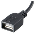 Akasa 15cm Micro USB - USB2.0 A cable USB 0,15 m Micro-USB A USB A Negro