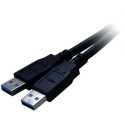 Akasa AK-CBUB12-30BK cable USB 0,3 m 2 x USB A Negro