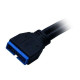 Akasa AK-CBUB12-30BK cable USB 0,3 m 2 x USB A Negro