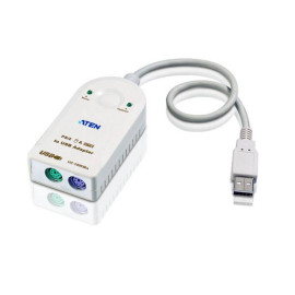 Aten UC100KMA adaptador de cable USB A 6-pin Mini-DIN Blanco