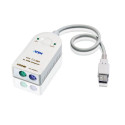 Aten UC100KMA adaptador de cable USB A 6-pin Mini-DIN Blanco