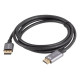 Lanberg CA-DPHD-20CU-0018-BK adaptador de cable de vídeo 1,8 m DisplayPort HDMI tipo A (Estándar) Negro, Plata