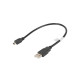 Lanberg CA-USBK-10CC-0003-BK cable USB USB 2.0 0,3 m Mini-USB A USB A Negro