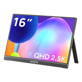 Arzopa Z1RC 16 pantalla para PC 40,6 cm (16'') 2560 x 1600 Pixeles 2.5K Negro
