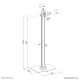 Neomounts FL15-627BL1 Soporte de suelo para tablet - máx 3 kg | 6,6 lbs