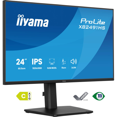 iiyama ProLite XB2491HS-B1 pantalla para PC 60,5 cm (23.8'') 1920 x 1080 Pixeles Full HD Negro