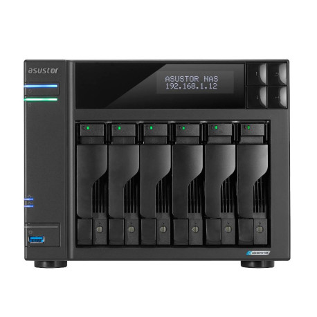 Asustor LOCKERSTOR 6 Gen2 NAS Escritorio Intel® Celeron® N5105 8 GB DDR4 Unidad de disco duro ADM Negro