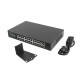 Lanberg RSFE-24P-2C-360 switch No administrado Gigabit Ethernet (10/100/1000) Energía sobre Ethernet (PoE) 1U Negro