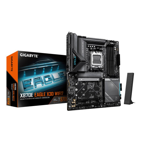 GIGABYTE X870E EAGLE X3D WIFI7 Placa Base – Compatible con CPUs AMD Ryzen 9000