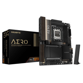 GIGABYTE X870E AERO X3D DARK WOOD Placa Base – Compatible con CPUs AMD