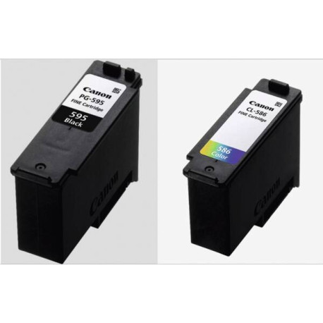 Canon PG595/CL586 PVP cartucho de tinta 2 pieza(s) Original Negro, Cian, Magenta, Amarillo