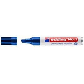 Edding No.1 marcador permanente Punta de cincel Azul