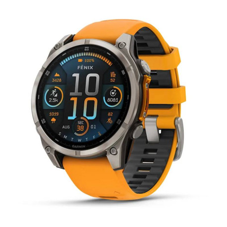 Garmin fenix 8 3,56 cm (1.4'') AMOLED 47 mm Digital 454 x 454 Pixeles Pantalla táctil Grafito Wifi GPS (satélite)