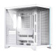 Hiditec H3 PRO Midi Tower Transparente, Blanco