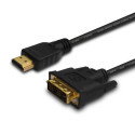 Savio CL-10 adaptador de cable de vídeo 1,5 m DVI HDMI tipo A (Estándar) Negro