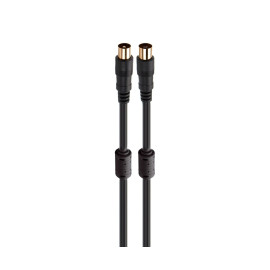 FONESTAR ANT-NE NEGRO / CABLE DE ANTENA TV / VÍDEO COAXIAL MACHO A ANTENA TV / VÍDEO COAXIAL HEMBRA 1,5 METROS