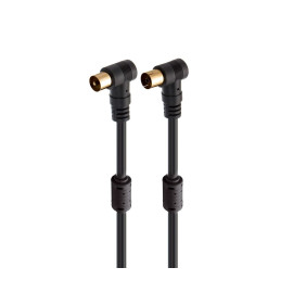 FONESTAR ANT-NE-3A NEGRO / CABLE DE ANTENA TV / VÍDEO COAXIAL MACHO A ANTENA TV / VÍDEO COAXIAL HEMBRA 3 METROS