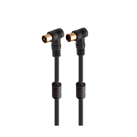 FONESTAR ANT-NE-3A NEGRO / CABLE DE ANTENA TV / VÍDEO COAXIAL MACHO A ANTENA TV / VÍDEO COAXIAL HEMBRA 3 METROS