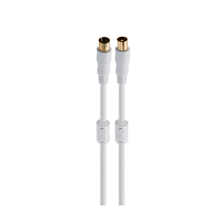 FONESTAR ANT-BL BLANCO / CABLE DE ANTENA TV / VÍDEO COAXIAL MACHO A ANTENA TV / VÍDEO COAXIAL HEMBRA 1,5 METROS