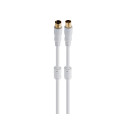 FONESTAR ANT-BL BLANCO / CABLE DE ANTENA TV / VÍDEO COAXIAL MACHO A ANTENA TV / VÍDEO COAXIAL HEMBRA 1,5 METROS