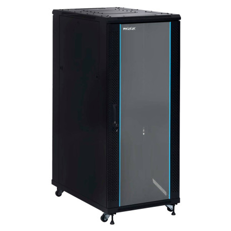 Phasak Armario Rack PRO 19'' 37U 800 x 1000 negro con ventilación - PHO 8137 (desmontado)