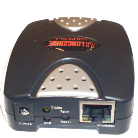 Longshine LCS-PS101-B servidor de impresión LAN Ethernet Negro
