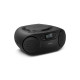 Philips TAZ2000B/10 reproductor de CD Plata, Negro Reproductor de CD portátil