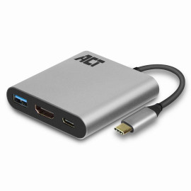 ACT AC7022 Adaptador gráfico USB 4096 x 2160 Pixeles Gris