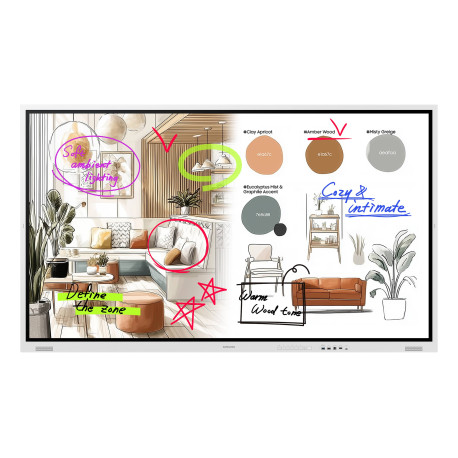 Samsung WM85FX pizarra blanca interactiva 2,16 m (85'') 3840 x 2160 Pixeles Pantalla táctil Gris, Blanco HDMI