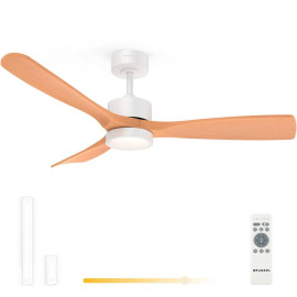 Grunkel SKYSTYLE52 ventilador Madera, Blanco
