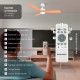 Grunkel SKYSTYLE52 ventilador Madera, Blanco