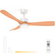Grunkel SKYSTYLE52 ventilador Madera, Blanco