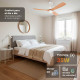 Grunkel SKYSTYLE52 ventilador Madera, Blanco
