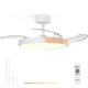Grunkel SKYDUAL42 ventilador Blanco, Madera