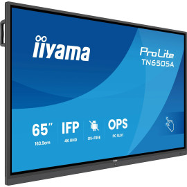 iiyama TN6505A-B1AG pantalla de señalización 163,8 cm (64.5'') 500 cd / m² 4K Ultra HD Pantalla táctil