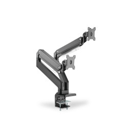 Digitus Soporte de monitor universal doble con muelle neumático y fijación a presión