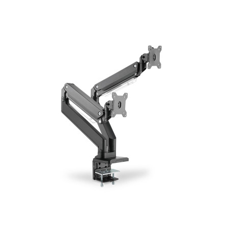 Digitus Soporte de monitor universal doble con muelle neumático y fijación a presión
