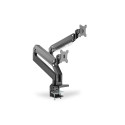 Digitus Soporte de monitor universal doble con muelle neumático y fijación a presión