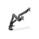 Digitus Soporte de monitor universal doble con muelle neumático y fijación a presión