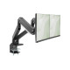 Digitus Soporte de monitor universal doble con muelle neumático y fijación a presión