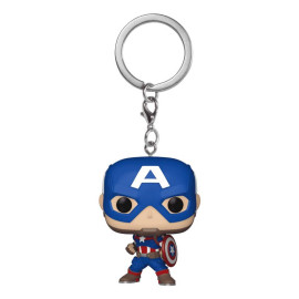 FUNKO POP! KEYCHAIN Captain America Llavero de anilla Multicolor, Azul