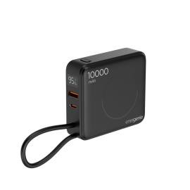 20 W Fast charging power bank with wireless charger, 10000 mAh, black