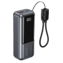 Batería externa compacta de 20 W con carga rápida y pantalla LCD, 10 000 mAh, gris espacial