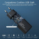 CoolBox CARGADOR GAN 25W USB-A/USB-C PARED NEGRO