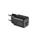 CoolBox CARGADOR GAN 25W USB-A/USB-C PARED NEGRO